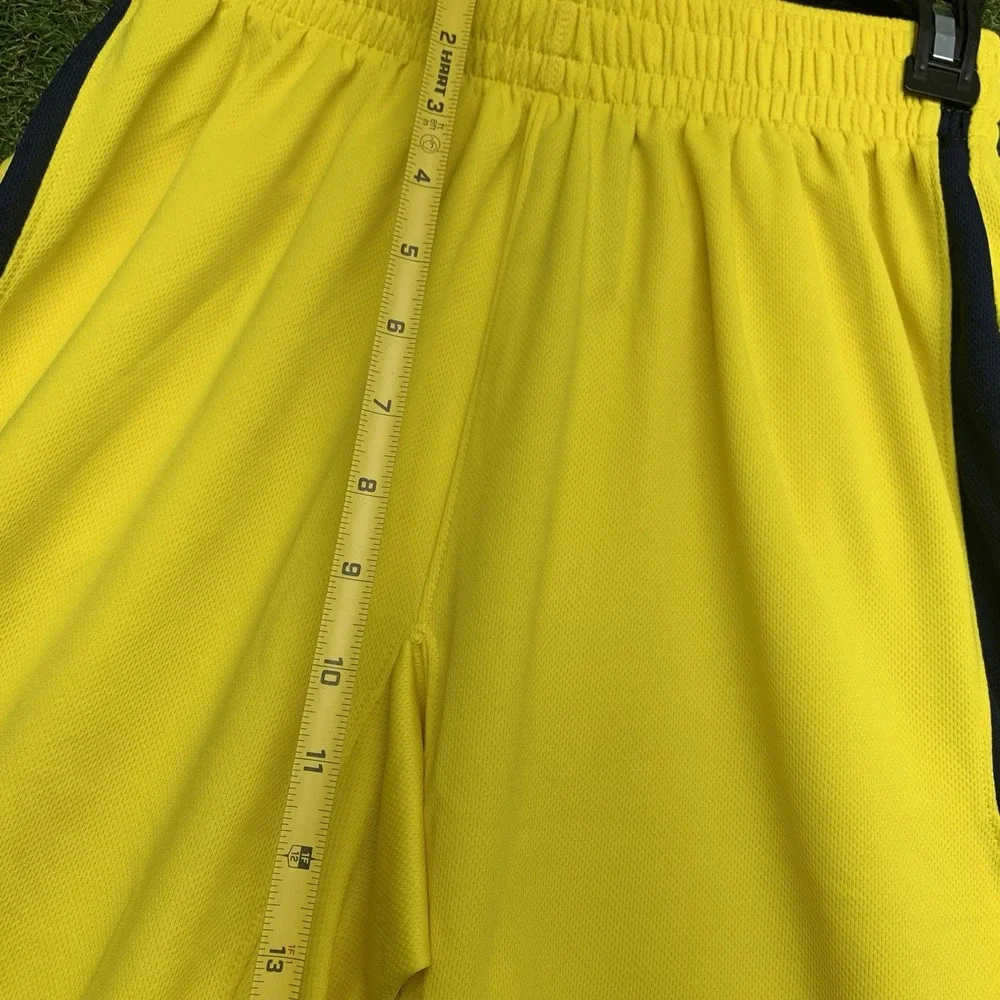 Michigan Wolverines adidas Shorts Mens Medium Yellow Drawstring Sportswear